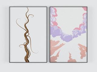现代艺术装饰画模型