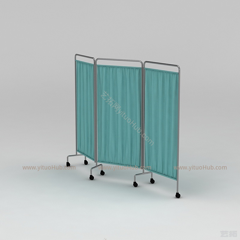 现代医用屏风模型