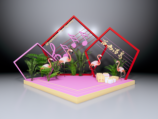 现代二楼餐厅排队区_SU8