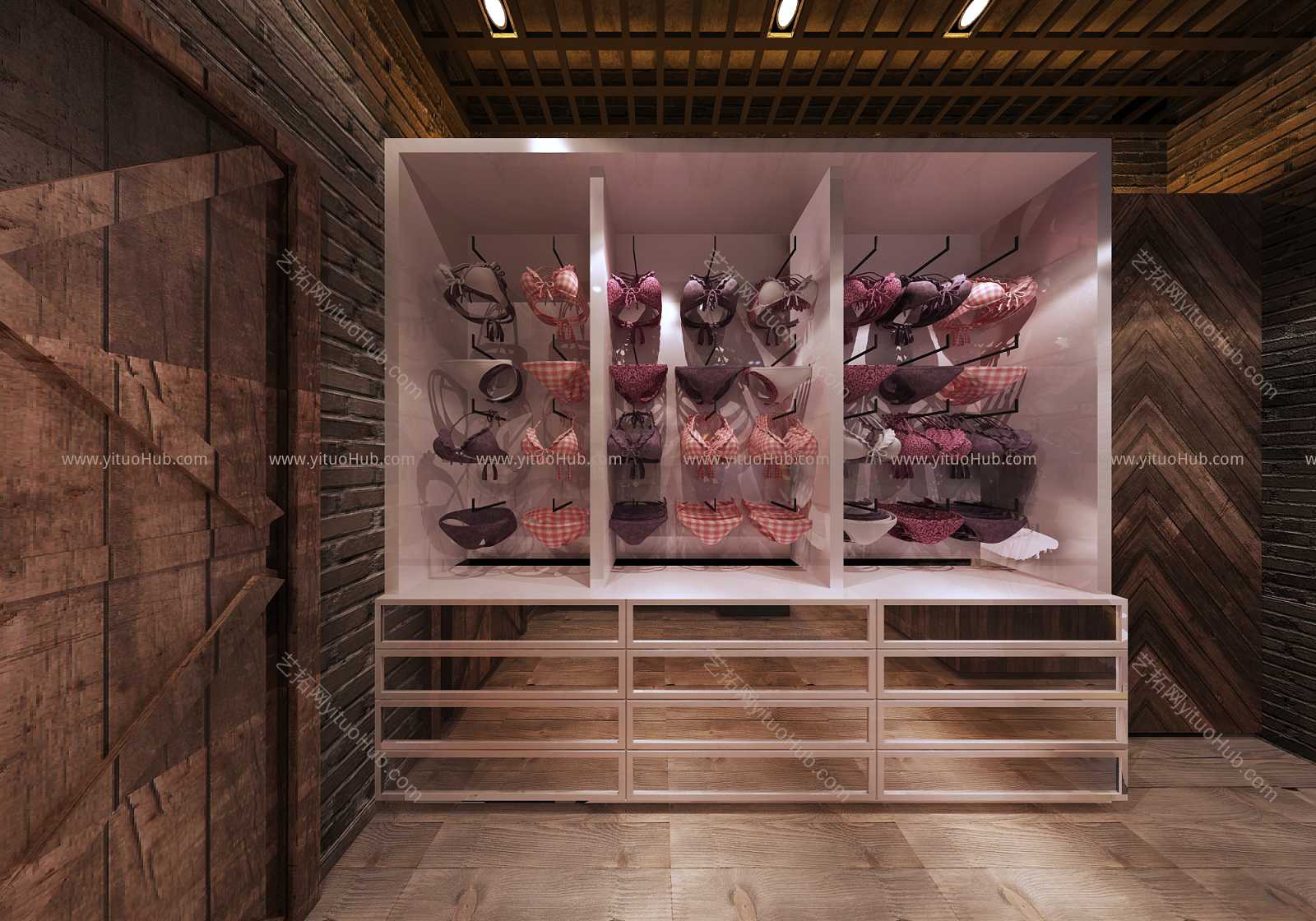 工业风工业女性内衣展示商店