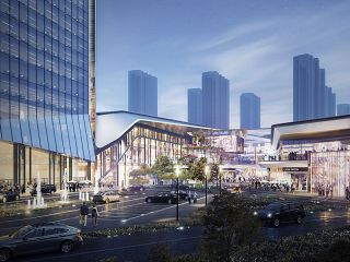 商场综合体夜景效果图