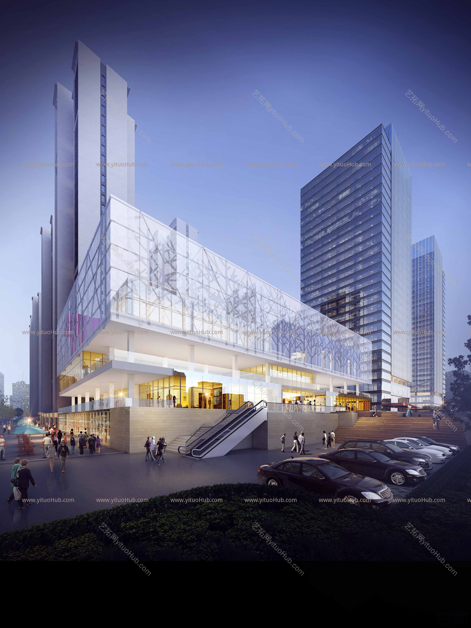 商业综合体建筑效果图