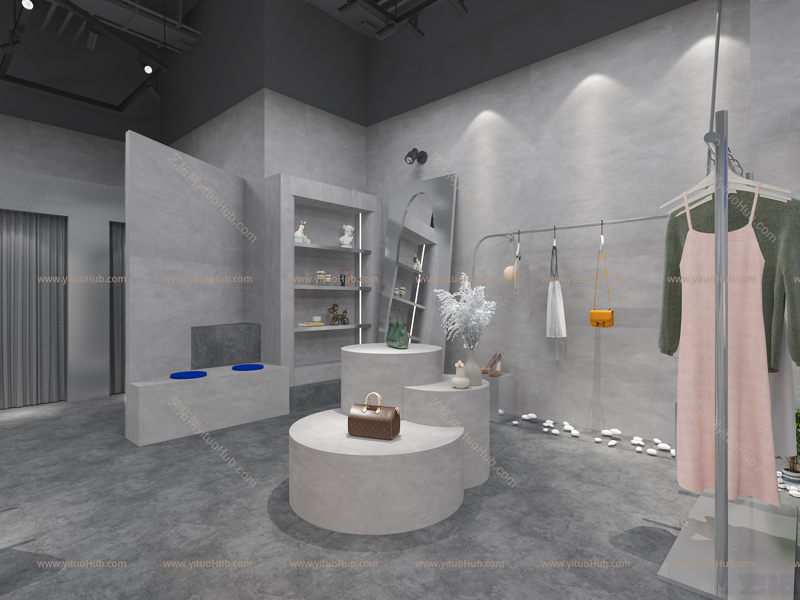 工业风服装鞋店