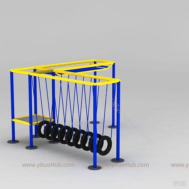 现代户外拓展设施模型
