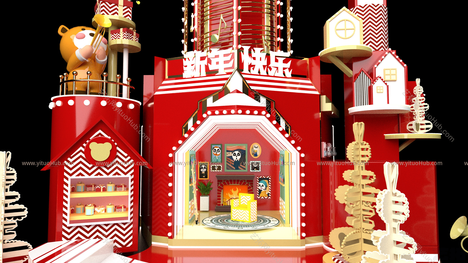现代商场新年美陈