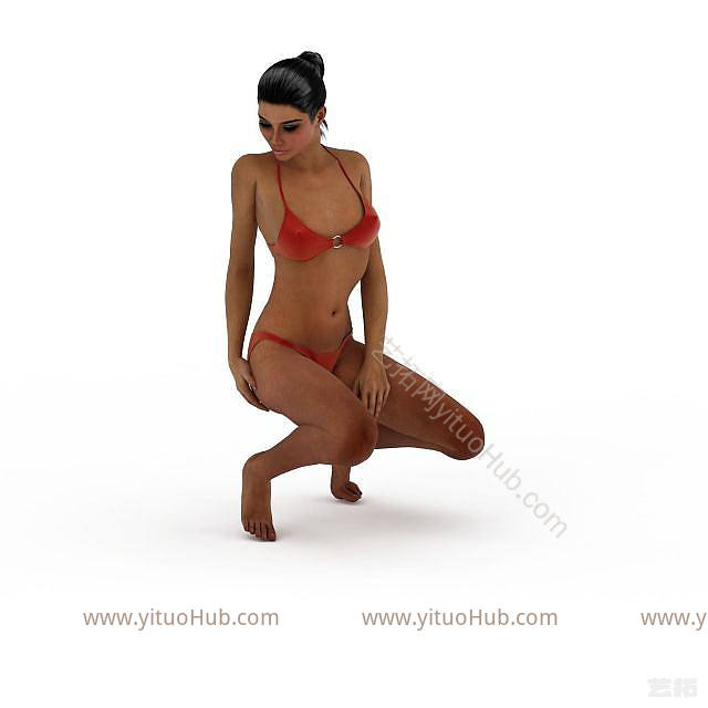 现代女模特模型