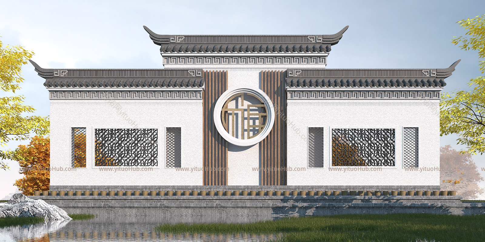 中式园林景观墙