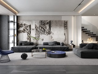 现代客餐厅模型