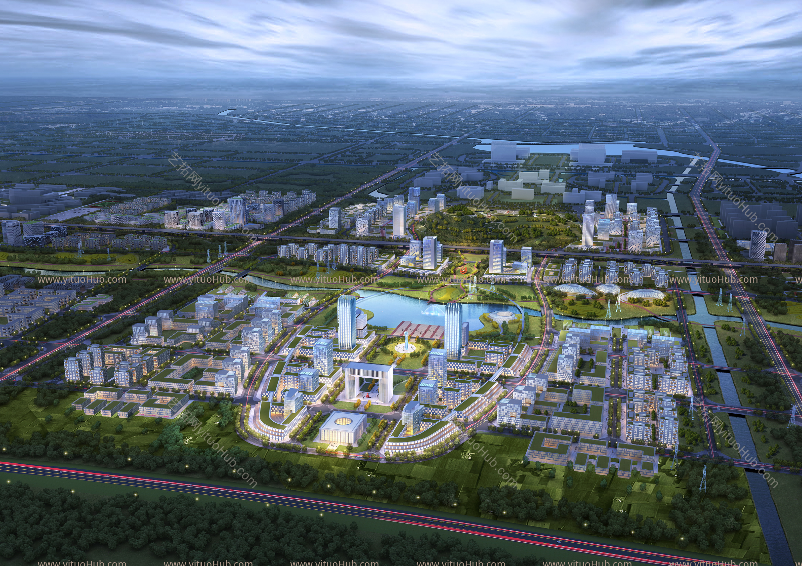 郑东新区白沙组团科学谷概念性城市设计