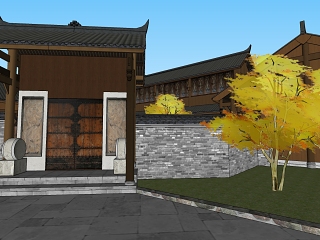 中式院落仿古建筑群