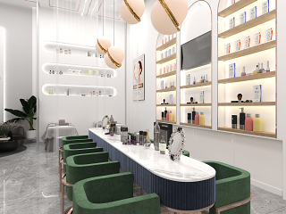 现代美甲店3D模型