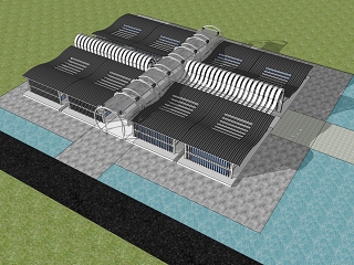 现代展览馆建筑 大型展馆