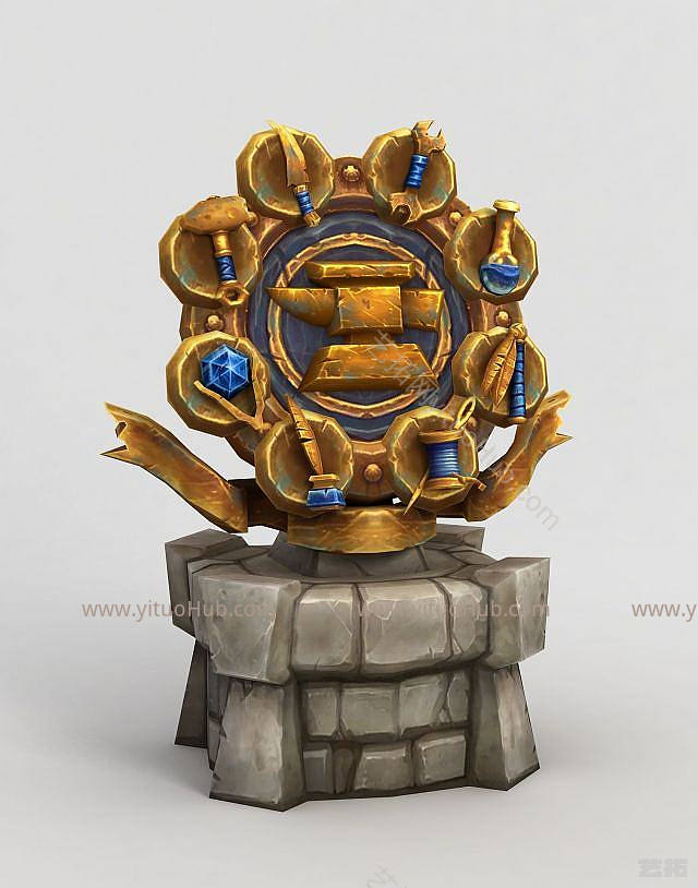 现代魔兽世界装备架模型