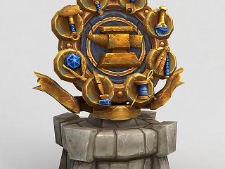 现代魔兽世界装备架模型