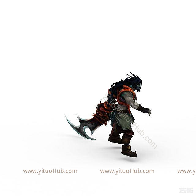 现代LOL泰达米尔蛮族之王模型
