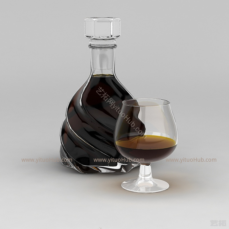 现代洋酒模型