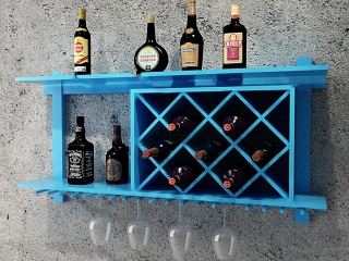 现代酒柜模型