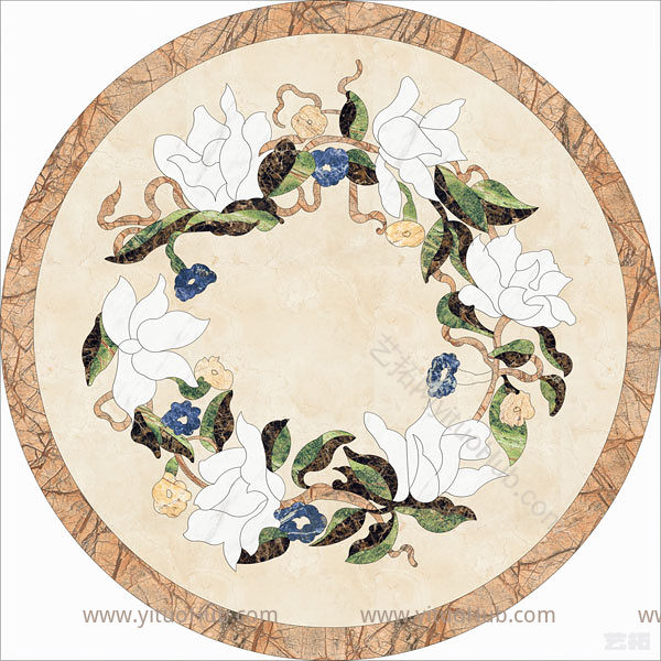 圆形石材拼花贴图