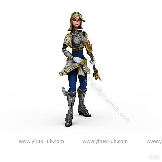 现代LOL拉克丝光辉女郎模型