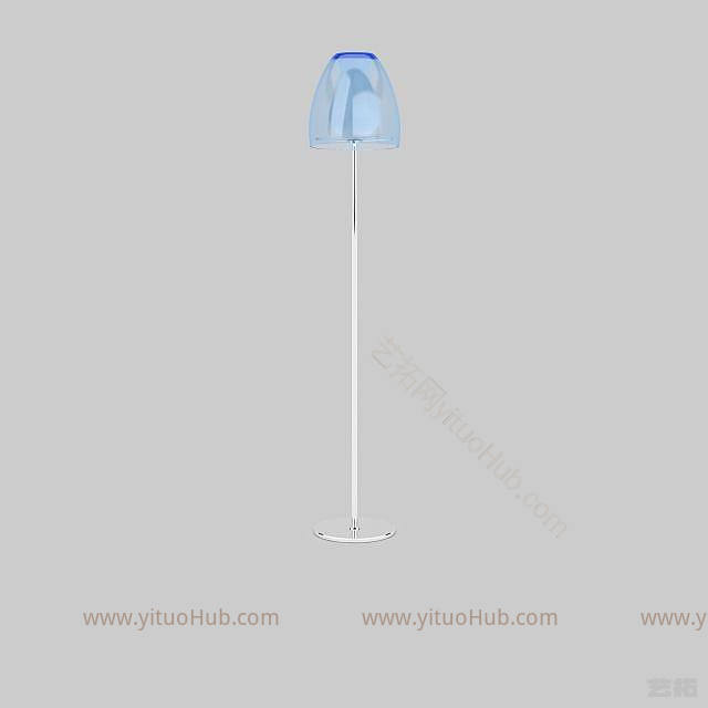 现代蓝色灯具模型
