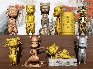 中式雕塑摆件
