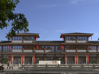 新中式酒店外观
