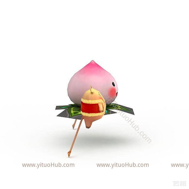 现代桃子小精灵模型