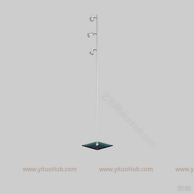 现代白色路灯模型