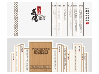 现代文明城市文化墙