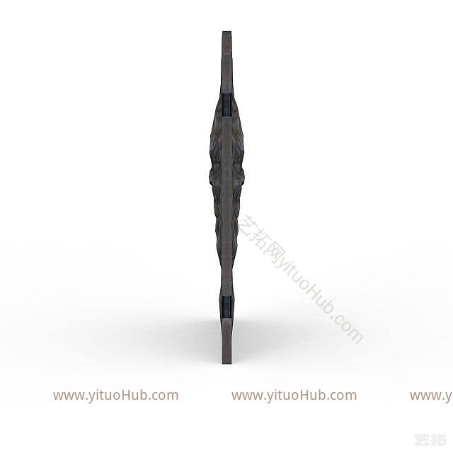 现代剑灵游戏场景石门模型