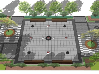 新中式棋主题广场