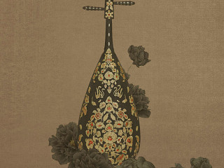 工笔画古风竖版底图背景