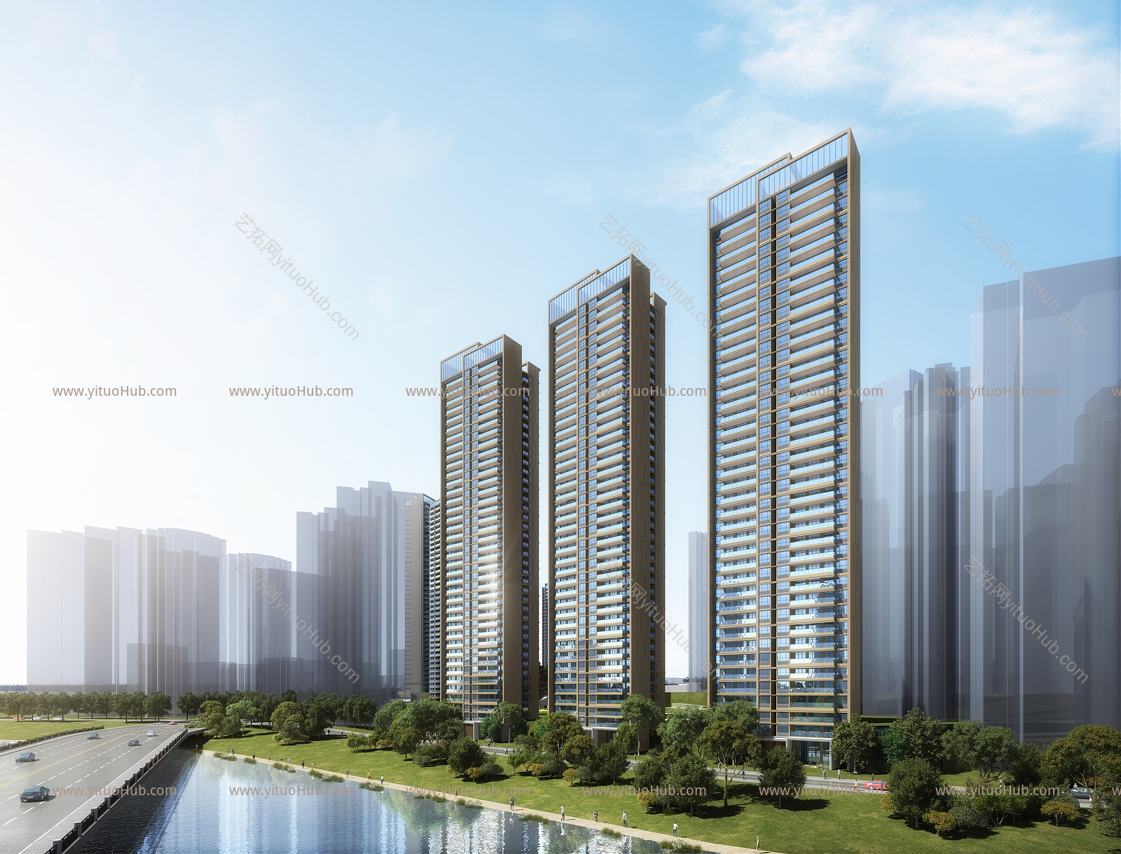 现代小区建筑