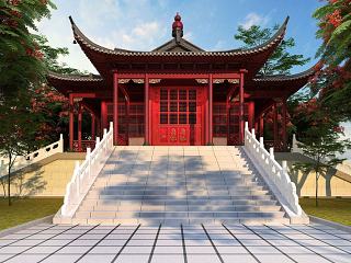 中式古建模型