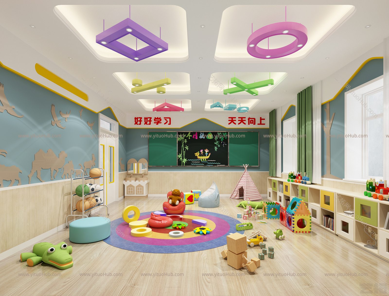 现代幼儿园活动室