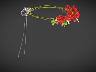 现代花环3D模型
