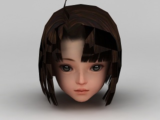 现代剑网三游戏人物发型发饰小女孩发型模型