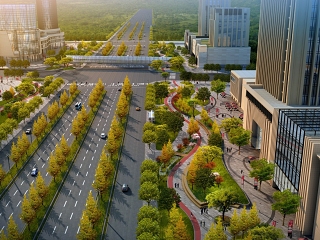 临汾华州大道商业道路市政交通景观