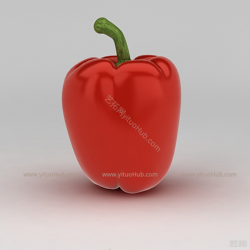 现代蔬菜红彩椒模型