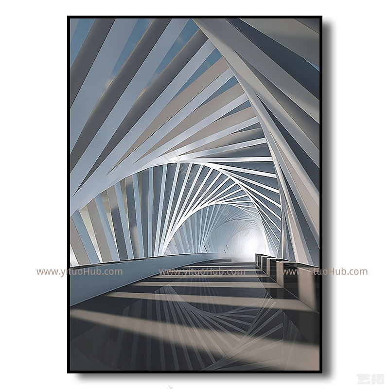 现代建筑装饰画贴图