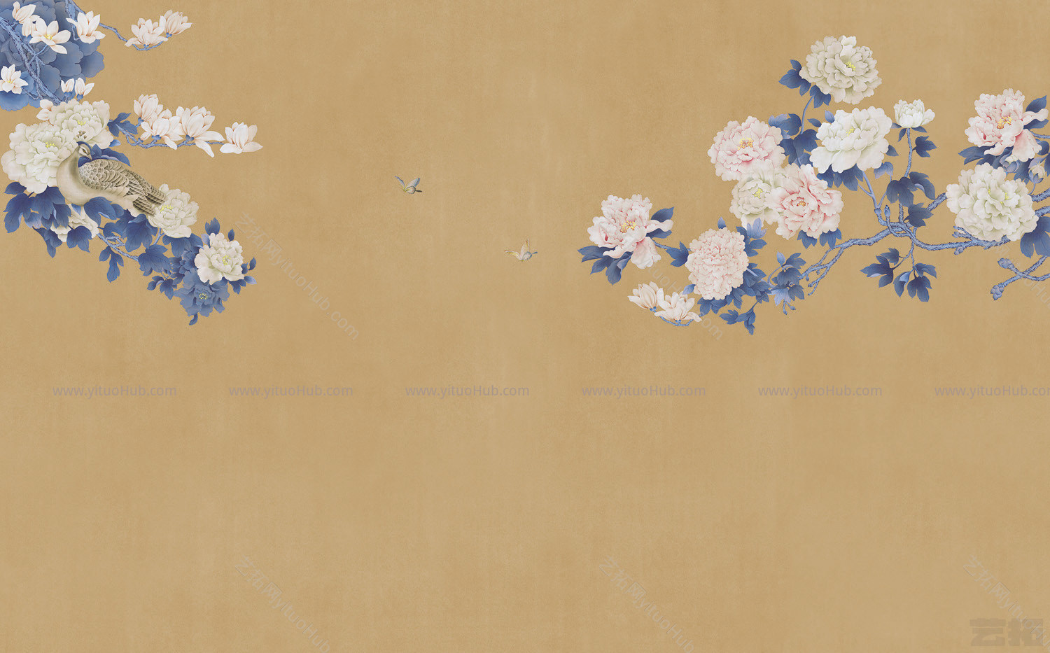 新中式工笔画 花鸟壁纸 高清壁纸贴图