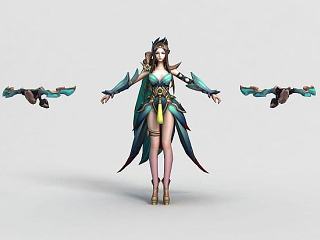 王者荣耀游戏女角色模型