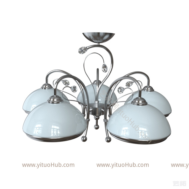 现代吊灯827 / 5pf-whitechrome Idlamp