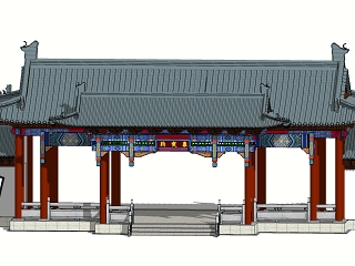 中式古典廊架