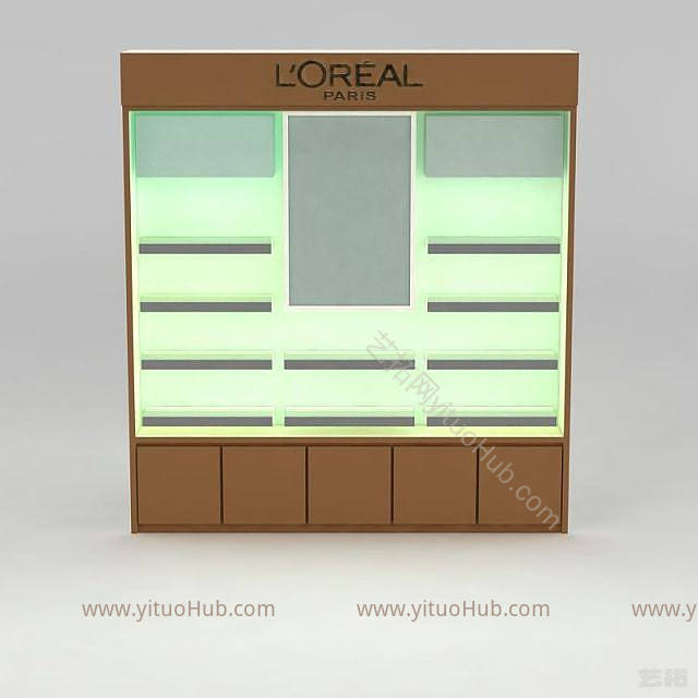 现代化妆品展柜模型