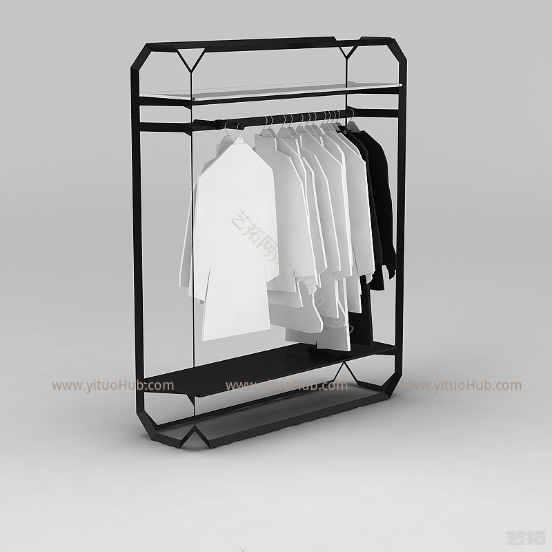 现代衣服架模型