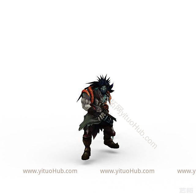现代LOL泰达米尔蛮族之王模型