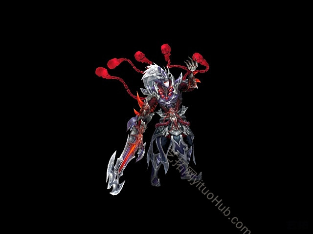 现代游戏角色武士模型