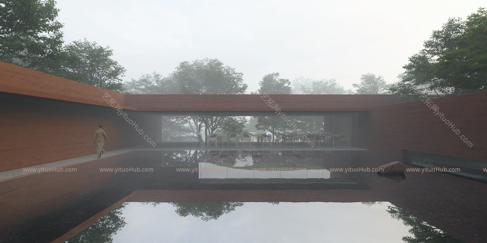 寺庙建筑效果图