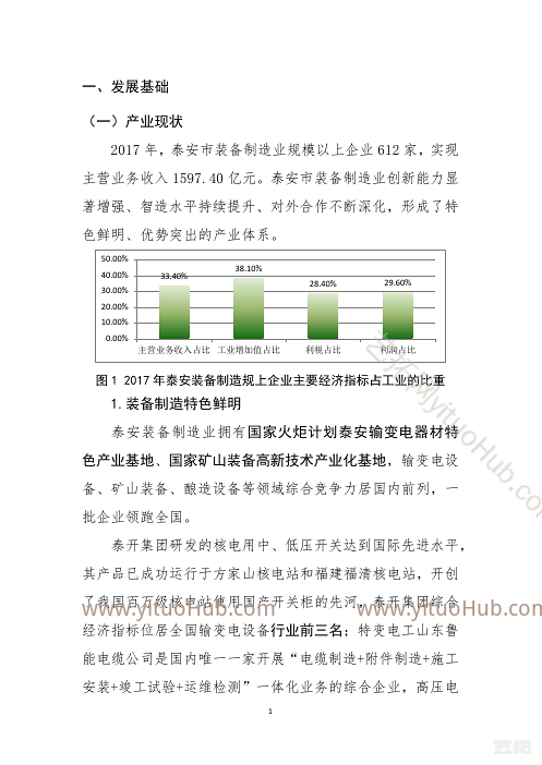 泰安市高端装备和智能制造产业发展规划
